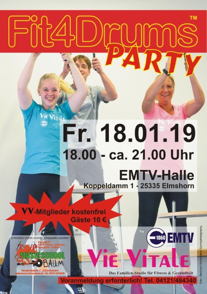 Fitness Studio Vie Vitale in Elmshorn Fit4Drums-Party